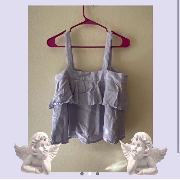 🎆 Breezy Linen Ruffle Top 🎆 - Picture 2 of 3